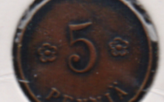 1918 5 penniä Kansanvaltuuskunta tyyppi II kl 01