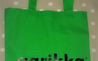 AARIKKA vihreä kestokassi kangaskassi logolla