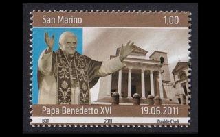 San Marino 2492 ** Paavi Benedictus XVI vierailu (2011)