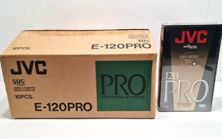 10kpl JVC E-120PRO Professional A/V Master VHS kasetteja