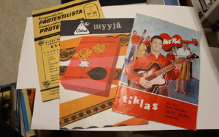 Upeat esitteet Tiklas 1961, Atlas myyjä 1961, protestilista