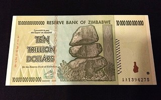 10 Triljoonaa Dollaria Zimbabwe Unc