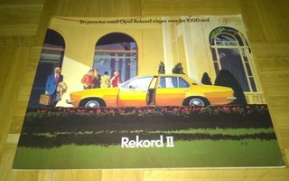 Esite Opel Rekord II vuodelta 1972