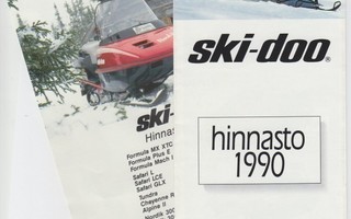 Ski-Doo : Moottorikelkka hinnasto / Esite 1990 +bonus