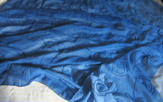 Huivi liukuvärjätty sininen, iso  150 x  105 cm
