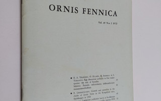 Ornis Fennica 2/1972 Vol 49