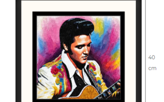 Uusi Elvis Presley taulu koko 40 cm x 40 cm kehyksineen