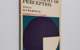 The philosophy of perception