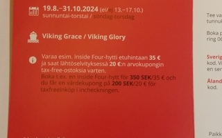 Vikinglinen etukortti Turusta Tukholmaan risteilylle