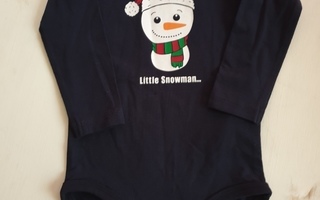 UUSI tummansininen "Little Snowman"-body, 74 cm