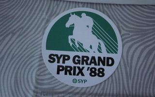 Iso pyöreä SYP Grand Prix `88 tarra, uusi