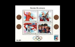 Norja 1027-30BL12 ** Talviolympialaiset blokki (1989)