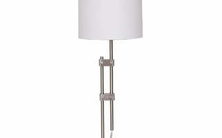 Pöytälamppu DKD Home Decor Hopeinen Metalli Valkoinen Mode