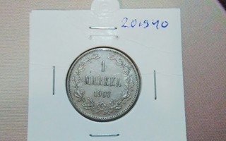 Finland 1 Markka 1907 Hopeaa Silver (201940)