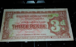 British Armed Force 3pence 2nd Serie