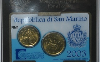 2003 SAN MARINO MINIKIT  sis. 20c + 50c