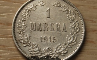 1 Markka 1915 Hopeaa Nikolai II