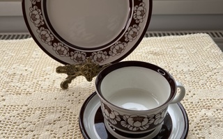 Arabia KATRILLI Teekuppi & lautaset (2)