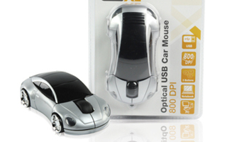 basicXL optinen auto hiiri, 800 DPI, 1.5m, USB, hopea *UUSI*