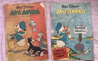 1964 Aku Ankka lehtiä 2 kappaletta