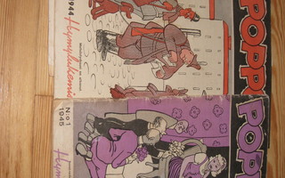 Poppoo-lehtiä 3 kpl 1944-1945
