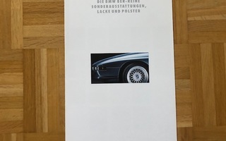 Esite värikartta & verhoilu BMW E31 8-sarja 850 1992