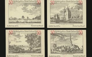 Saksa Notgeld 4 x 50 Pfennig, Calcar 1922