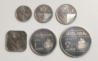 Aruba 5, 10, 25, 50 Cent, 1, 2 1/2 Florin 1996