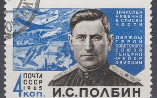 Neuvostoliitto 1965 Kenraalimajuri Aviation I.S. Polbin