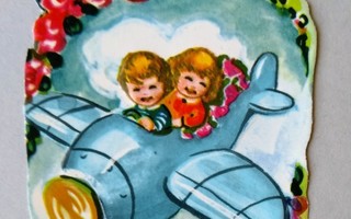 EO 8020 Lapset ja kukat sinisessä lentokoneessa