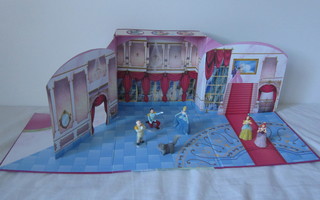 Cinderella Movie Book, Tuhkimo pahvinen linna + figuurit