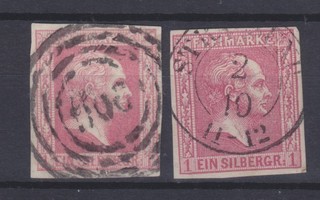 Saksa Reich Preussi 1857 Mi 6 ja 10