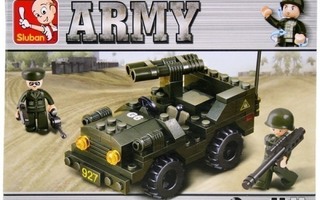 Sluban Army M38-B5800 Jeep, 102 palikkaa, 2 hahmoa *UUSI*