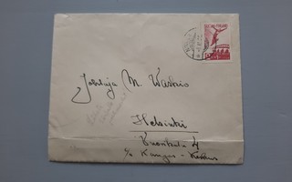 FIS Lahti 1938 2mk yksin kirjeellä Nivala