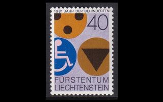 Liechtenstein 774 ** Vammaisten vuosi (1981)