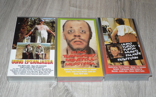 3kpl uuno VHS filmejä