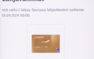Finnair Plus Gold kortti