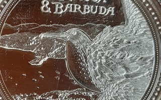 Antigua & Barbuda 2021, Frigatebird, 2$, 1 Oz 999-hopeaa