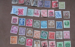 Vanhoja Saksalaisia postimerkkejä