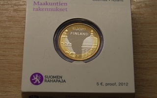 Suomi 2012 PROOF 5 euro Uusimaa