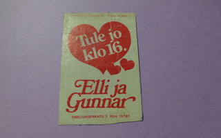 TT-etiketti Elli ja Gunnar (Tku)