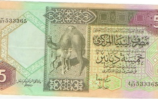 Libya 5 dinar 1991