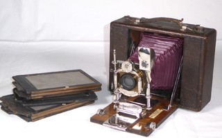 Upea Hüttig Lloyd 9x12 cm kamera v.1905