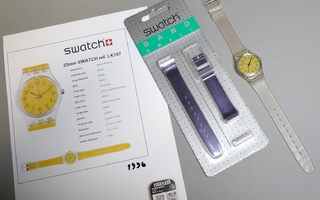 25mm SWATCH ref. LK157 vaihtorannekkeella ja paristo