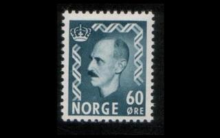 Norja 367 ** Haakon VII 60 öre (1950)