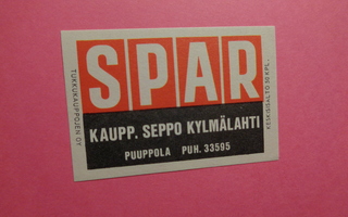TT-etiketti Spar Seppo Kylmälahti, Puuppola