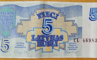 Latvia 5 rupla 1992