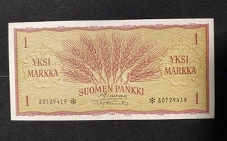 1 Markka 1963 A0729419* Sim-Tör Kl8-9