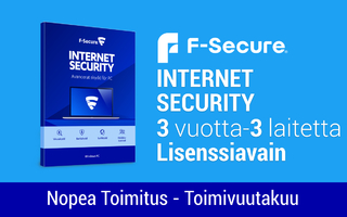 F-Secure Internet Security (3 Vuotta)-(3 Laitetta) Lisenssit