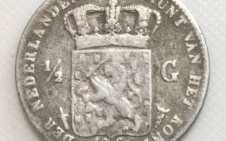 Alankomaat 1/2 Gulden 1863, William III, Hopeakolikko